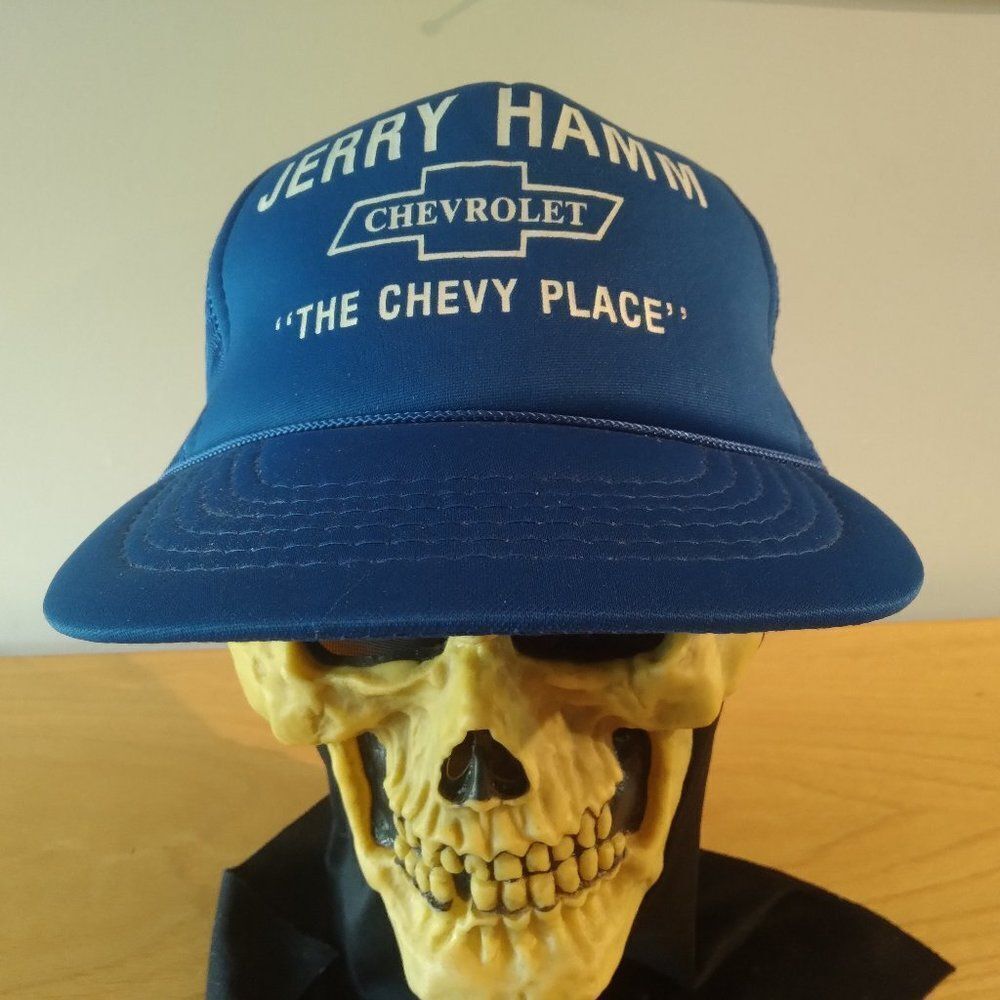 Deadstock Vintage Jerry Hamm Chevrolet Snap Back Trucker Hat